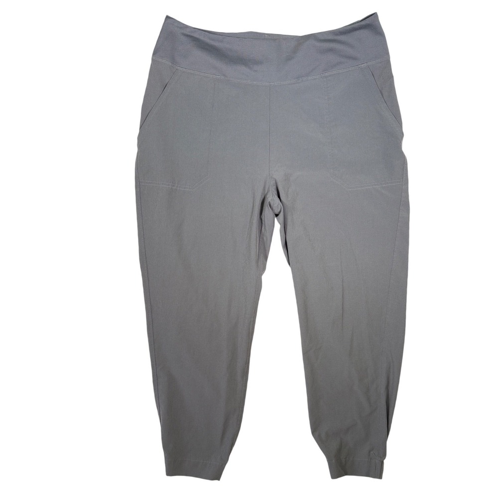 Patagonia Happy Hike Studio Pants Grey Joggers Women Large Stretch Hiking Travel